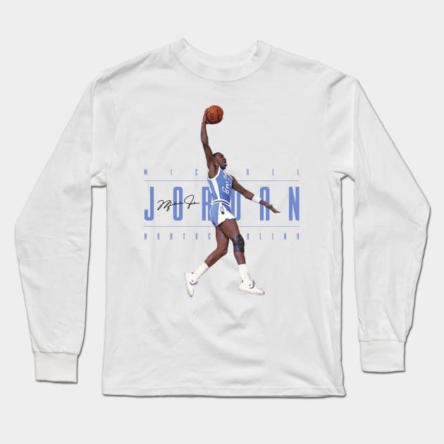 Michael Jordan Long Sleeve T-Shirt by Juantamad